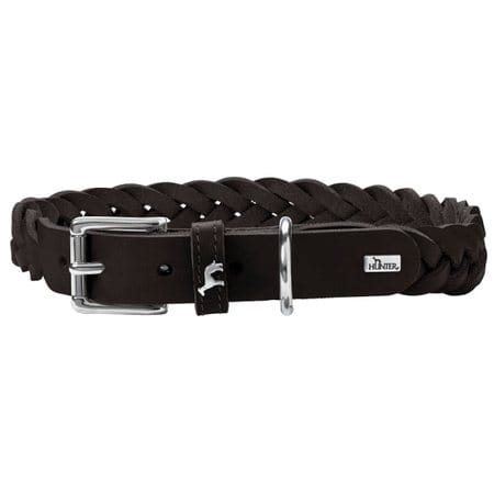 hunter hundehalsband solid schwarz